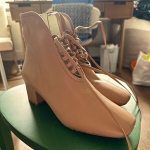 Daniella Shevel Lace Up Boots in Blush